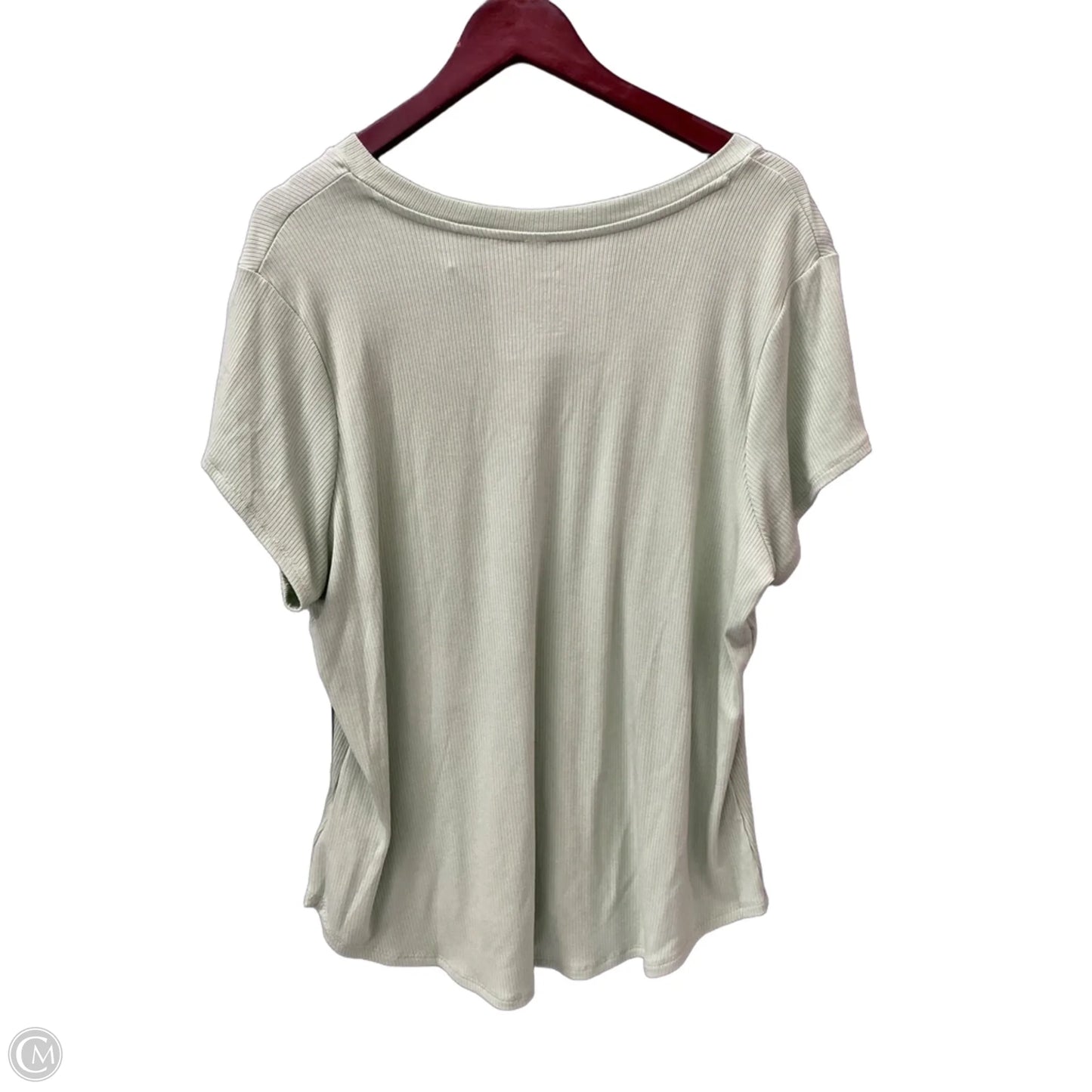 Top Short Sleeve By Magaschoni In Green, Size: 1x