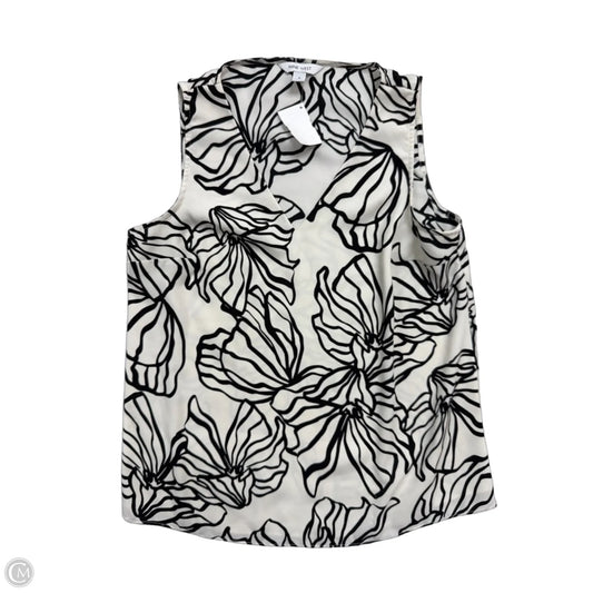 Top Short Sleeve By Nine West In Black & White, Size: Small
