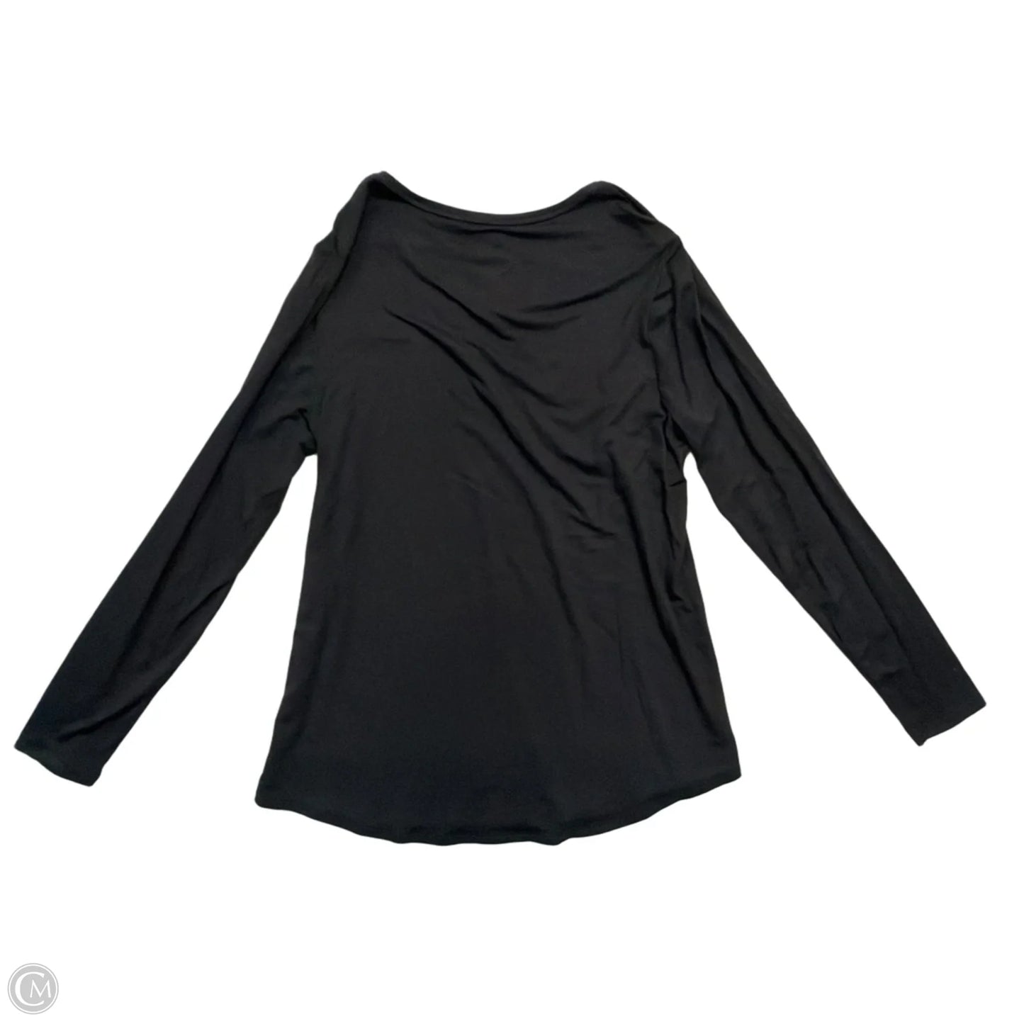 Top Long Sleeve Basic By Apt 9 In Black, Size: L