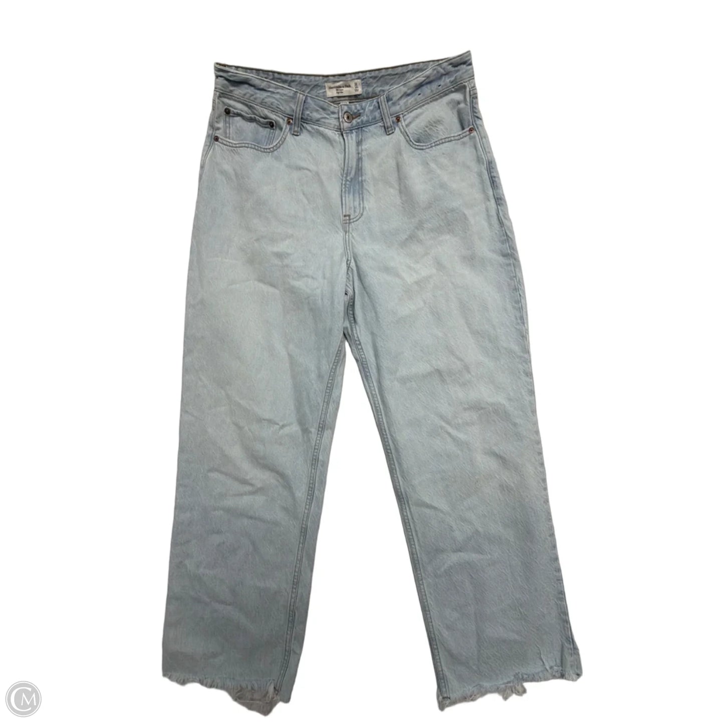 Jeans Straight By Abercrombie And Fitch In Blue Denim, Size: 14