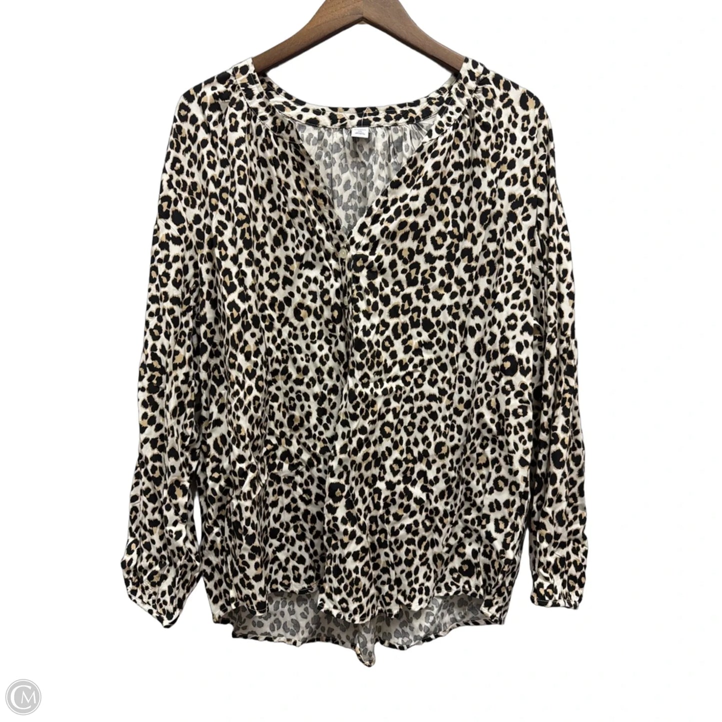 Top Long Sleeve By Old Navy In Animal Print, Size: 2x