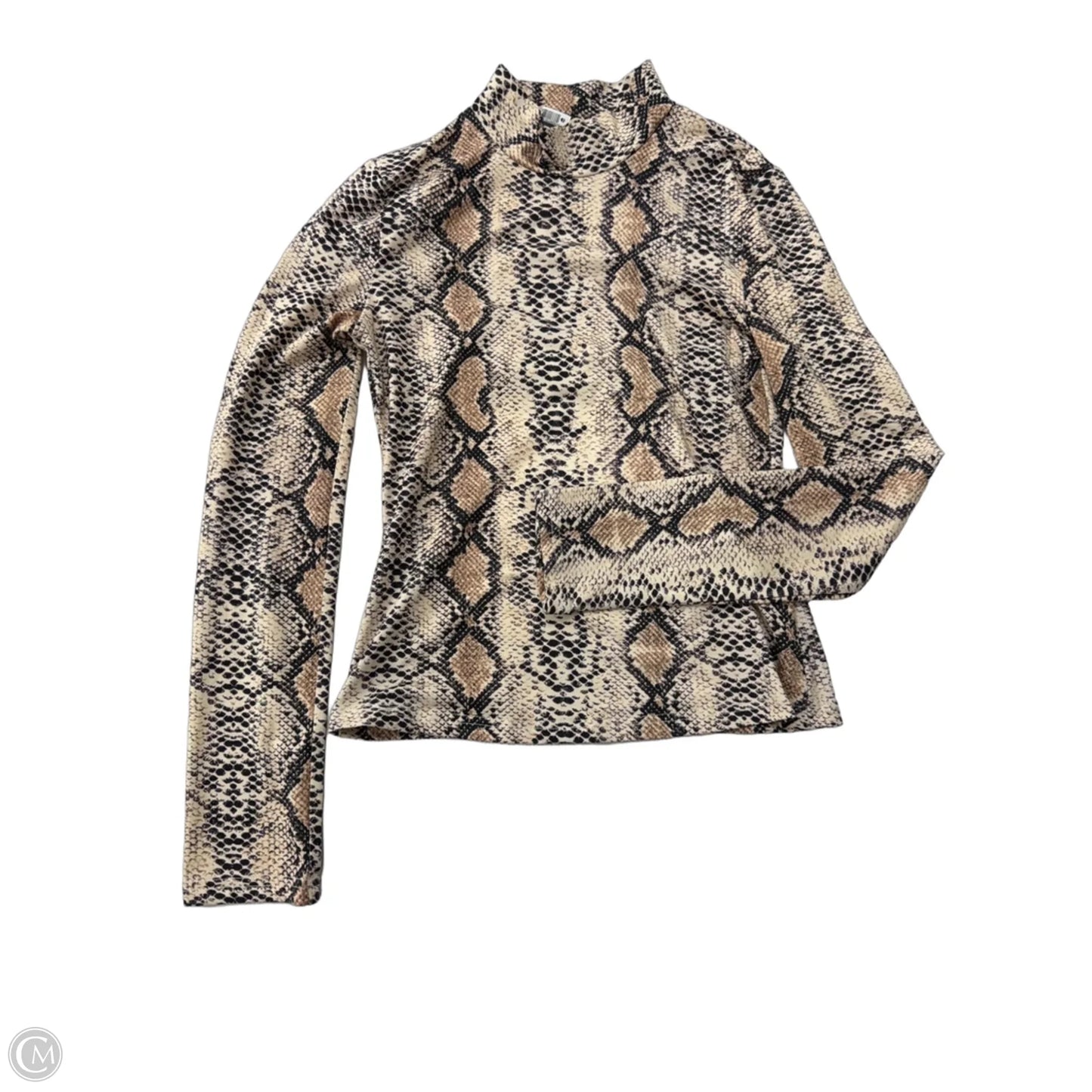 Top Long Sleeve By Shein In Animal Print, Size: Xs