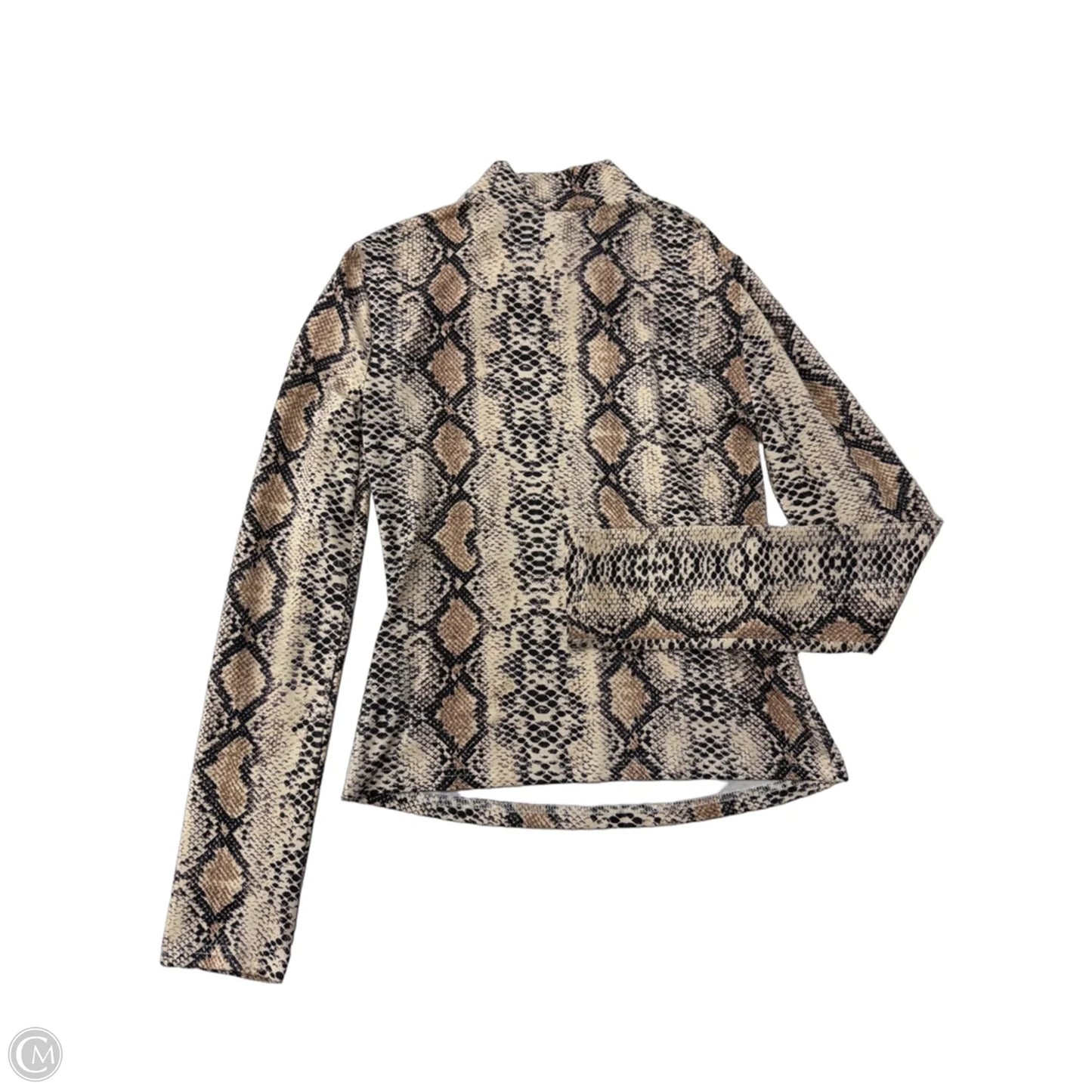 Top Long Sleeve By Shein In Animal Print, Size: Xs