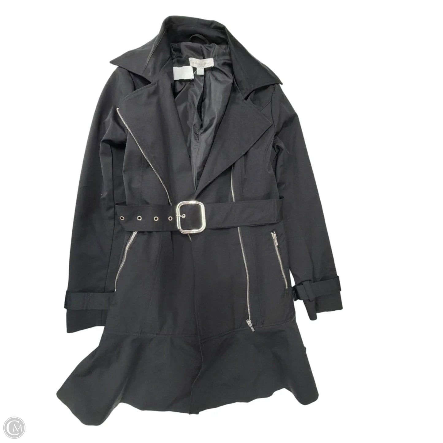 Coat Trench Coat By New York And Co In Black, Size: S