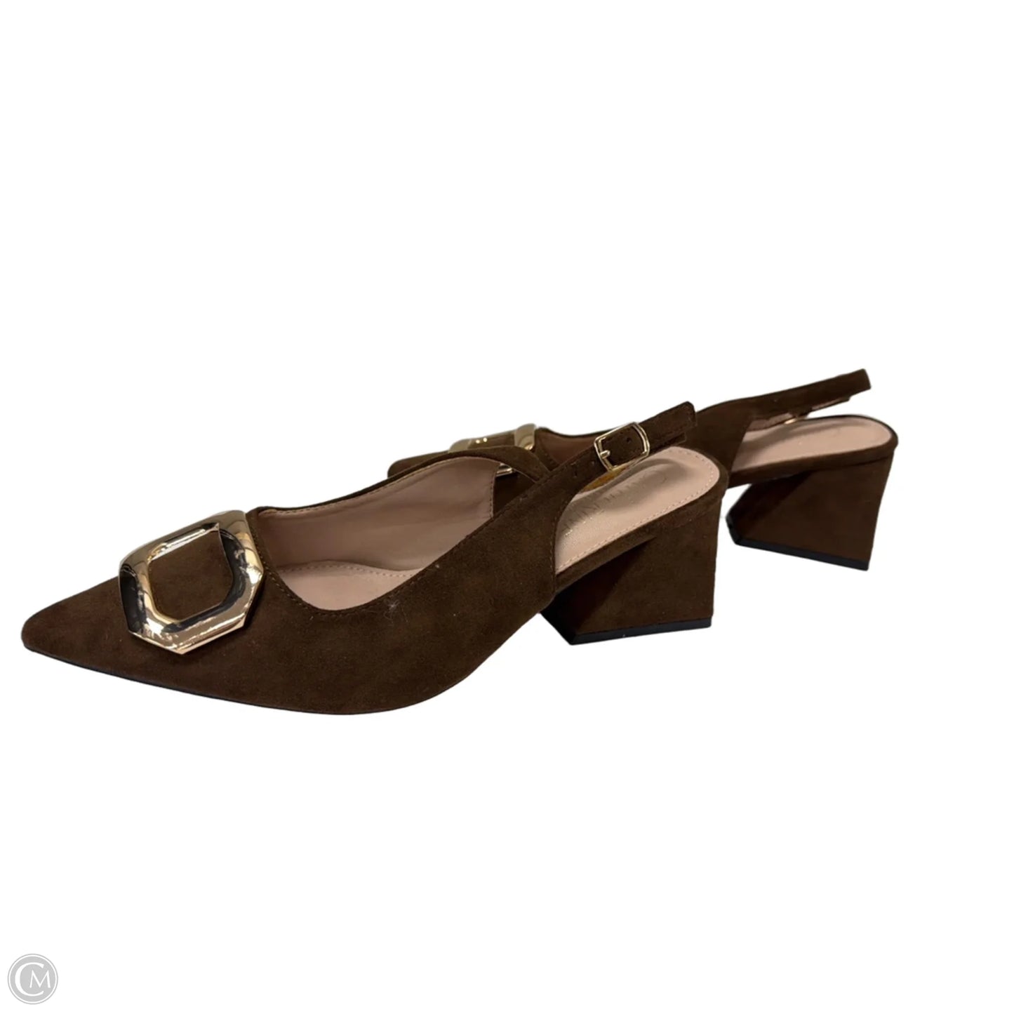 Sandals Heels Block By Catherine Malandrino In Brown, Size: 8
