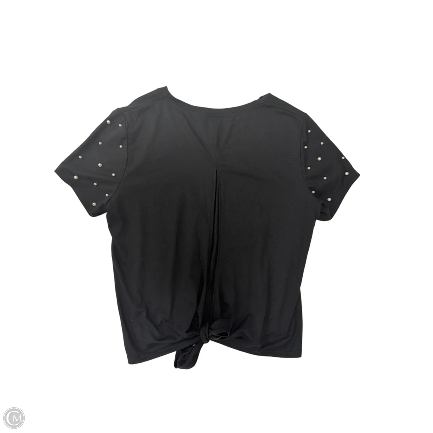 Top Short Sleeve By Shein In Black, Size: Xl