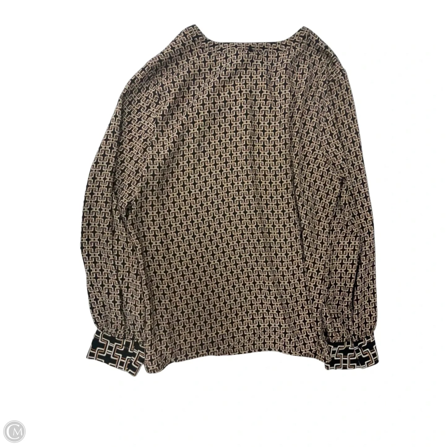 Top Long Sleeve By Liz Claiborne In Brown, Size: L