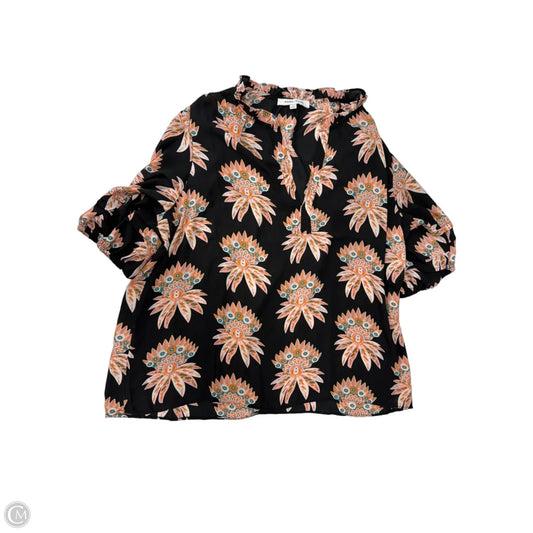 Top Short Sleeve By Rose And Olive In Floral Print, Size: L