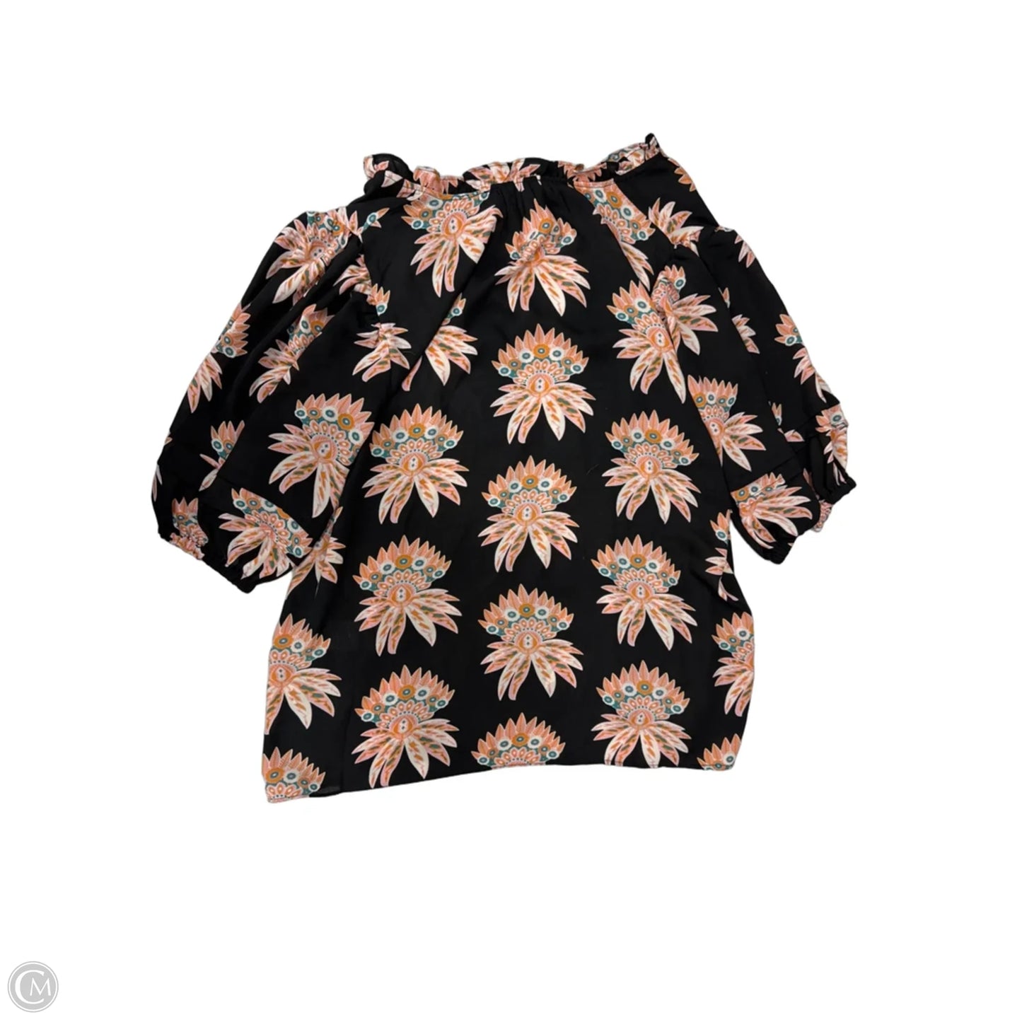 Top Short Sleeve By Rose And Olive In Floral Print, Size: L