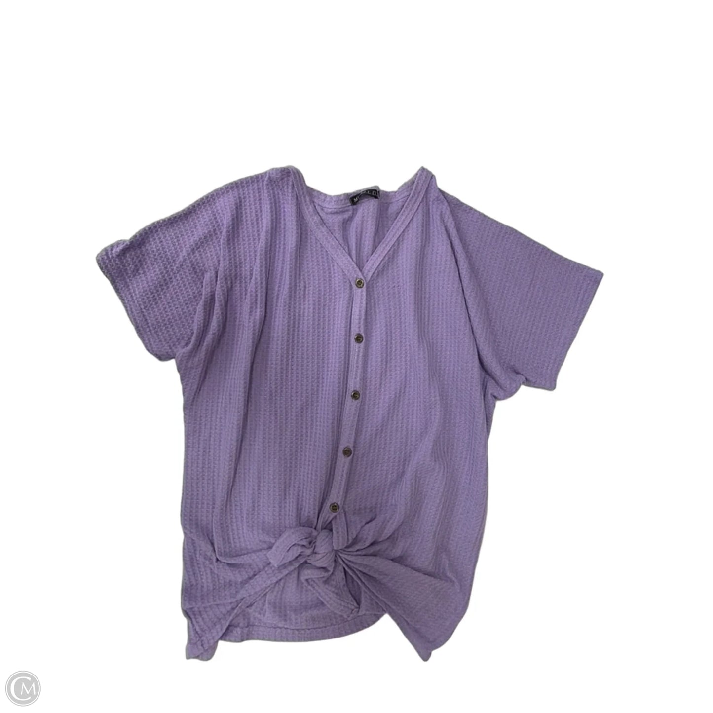 Top Short Sleeve By Miholl In Purple, Size: L