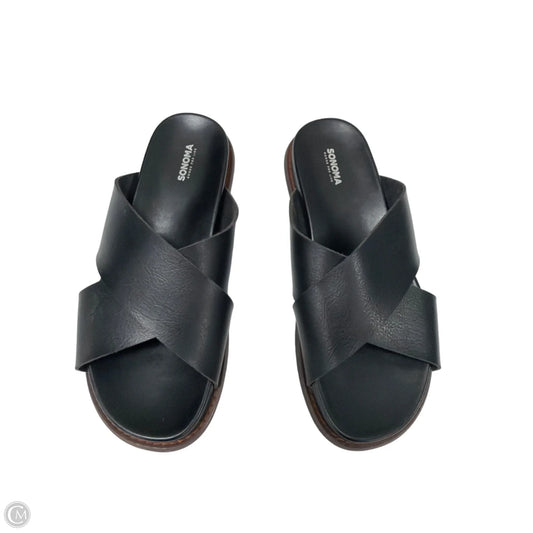 Sandals Flats By Sonoma In Black, Size: 6