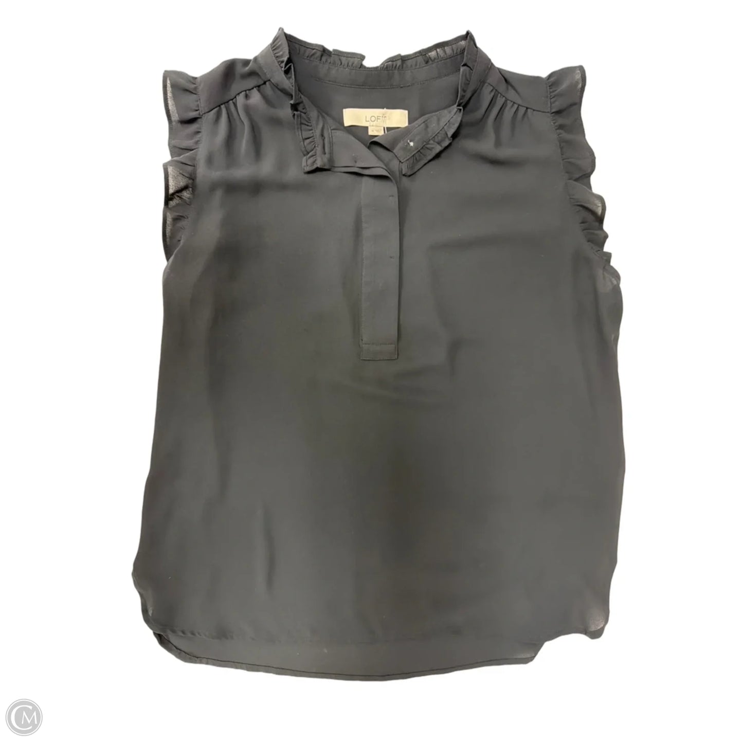 Top Short Sleeve By Loft In Black, Size: M