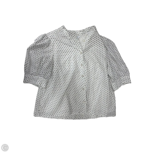 Top Short Sleeve By Time And Tru In Polkadot Pattern, Size: L