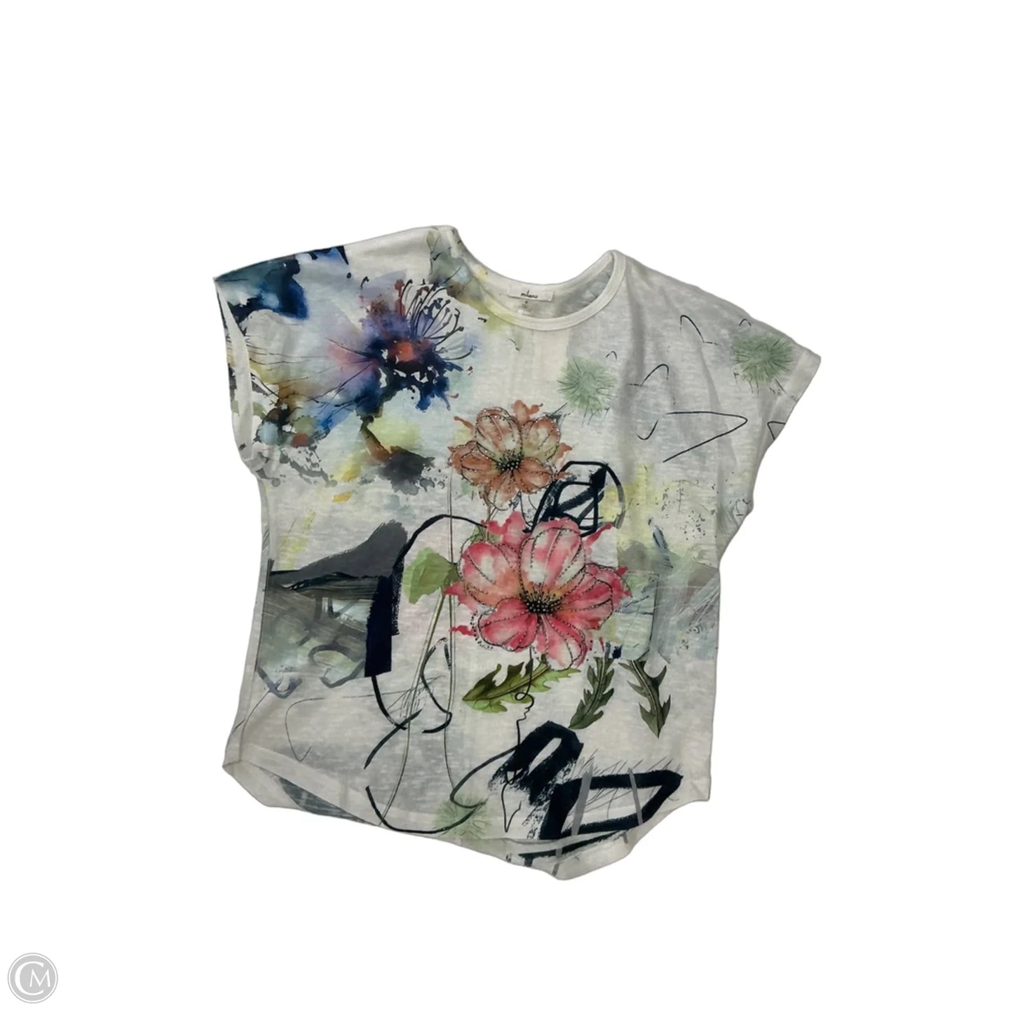 Top Short Sleeve By Milano In Floral Print, Size: S