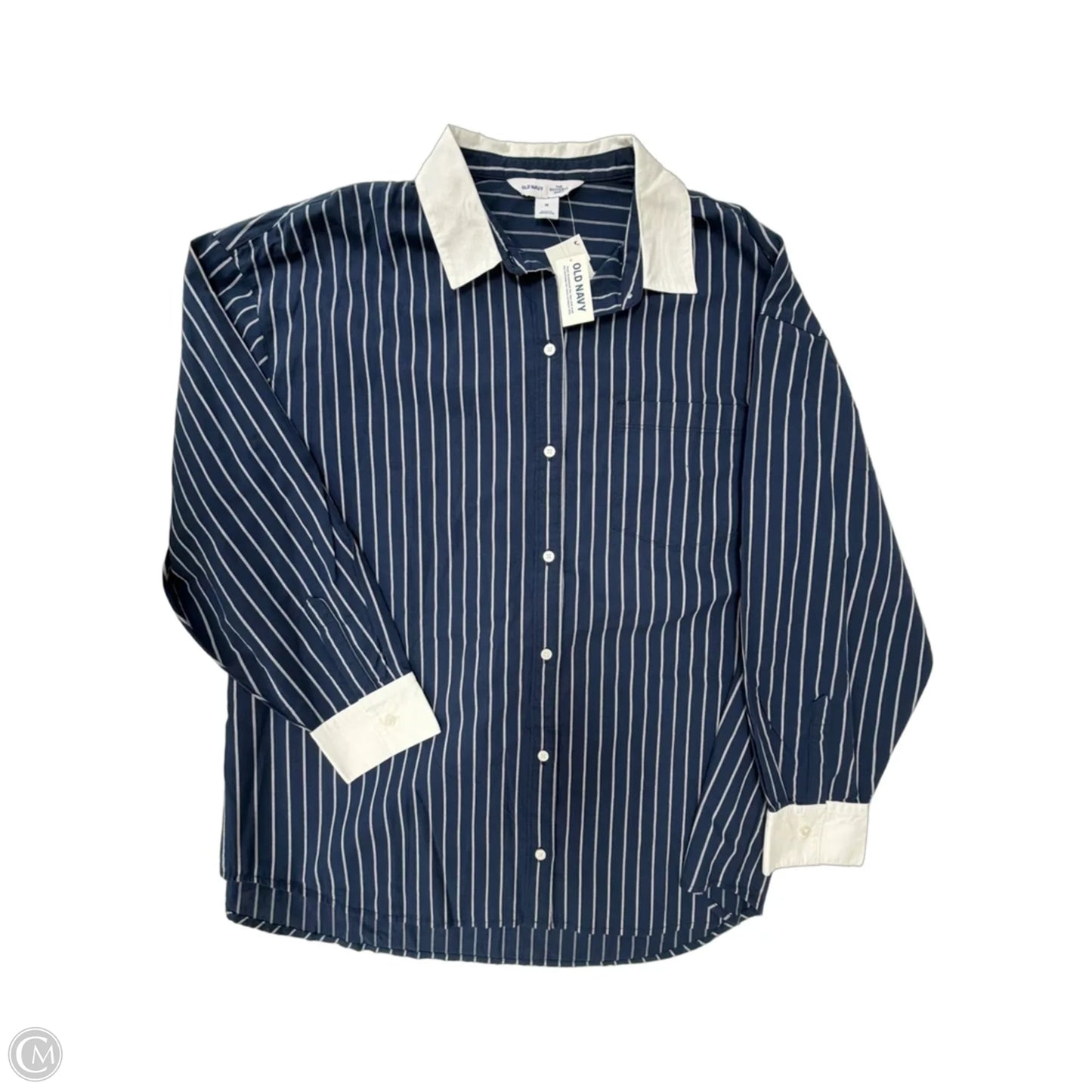 Top Long Sleeve By Old Navy In Striped Pattern, Size: M