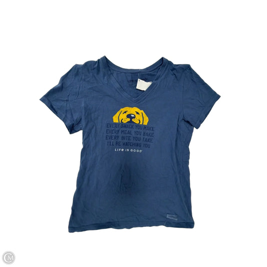 Top Short Sleeve Basic By Life Is Good In Blue, Size: M