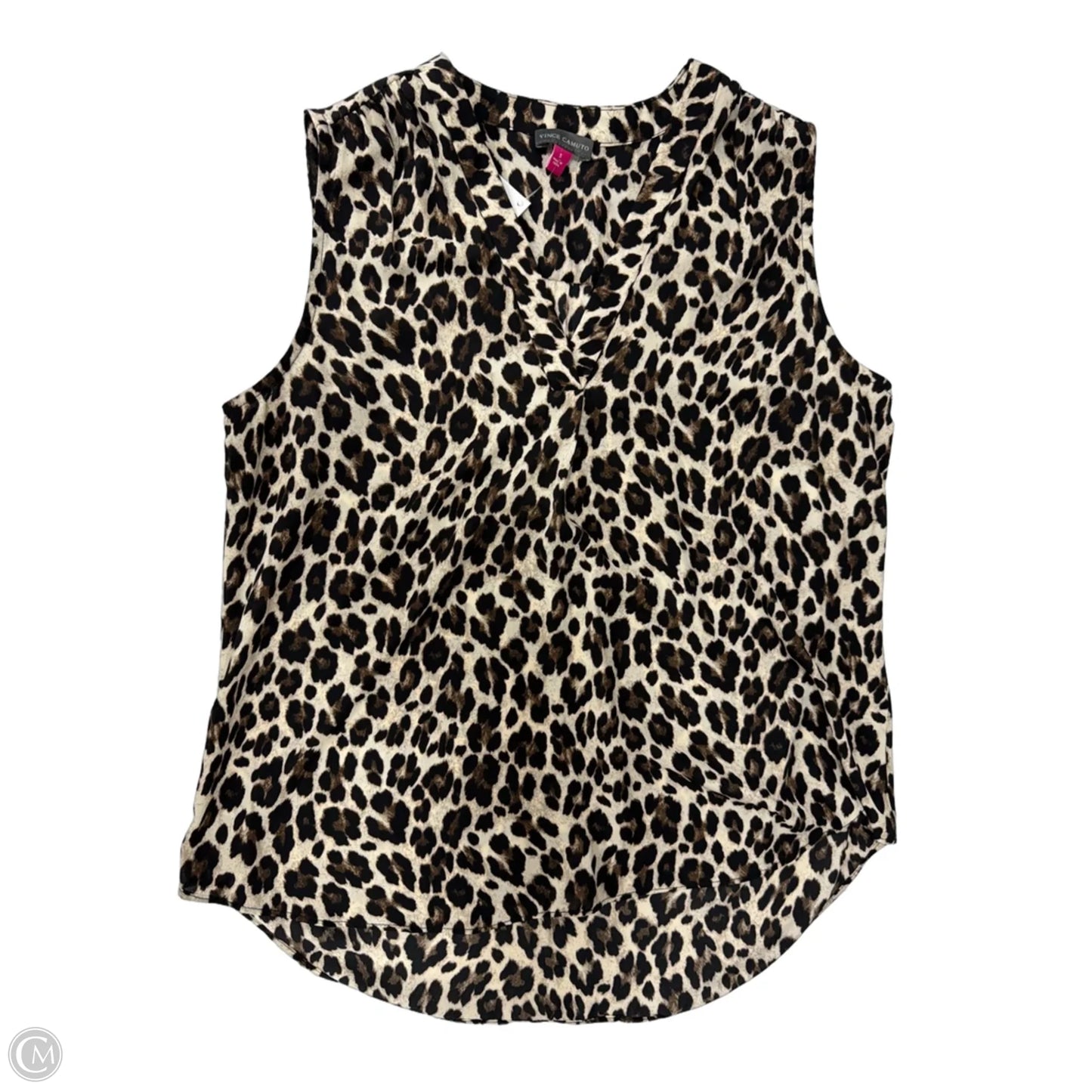 Top Sleeveless By Vince Camuto In Animal Print, Size: S