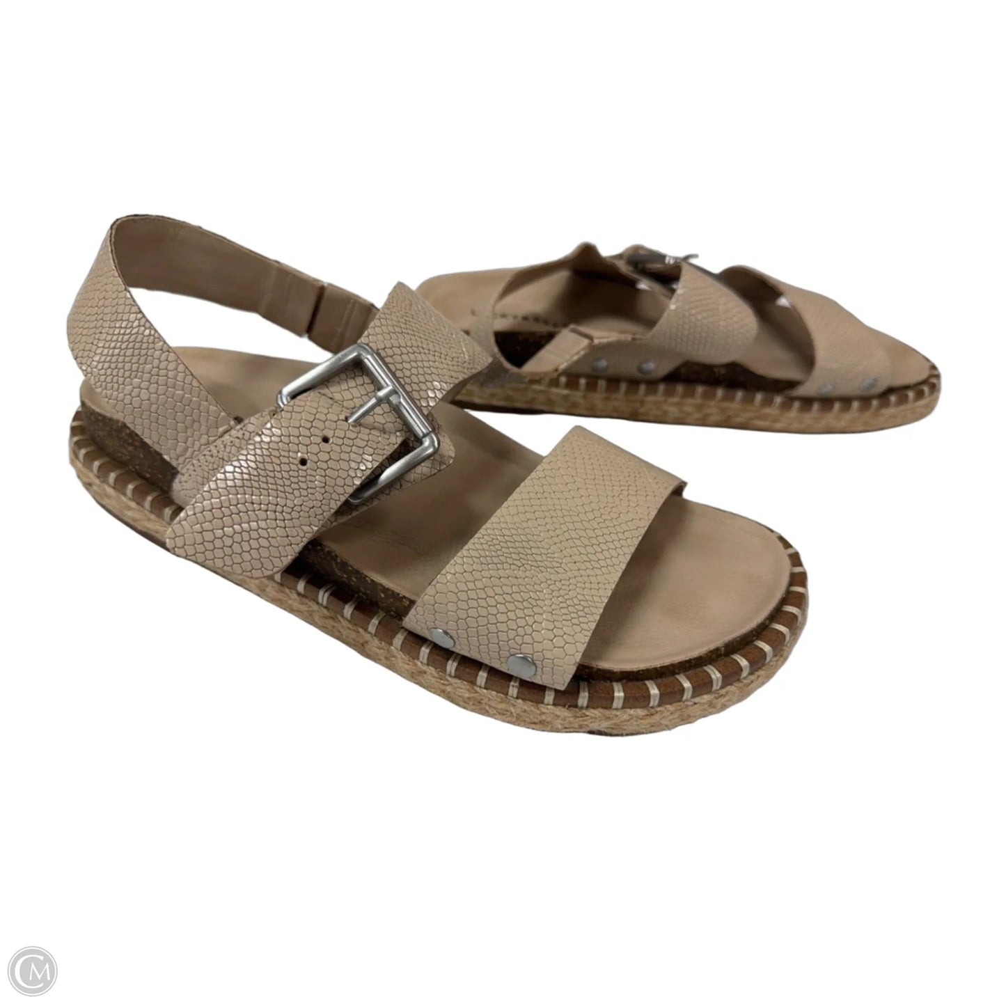 Sandals Flats By Clothes Mentor In Tan, Size: 8
