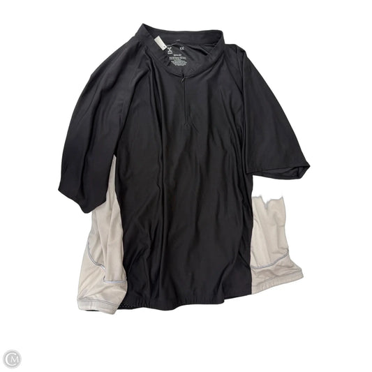 Athletic Top Short Sleeve By Xersion In Black & White, Size: 5