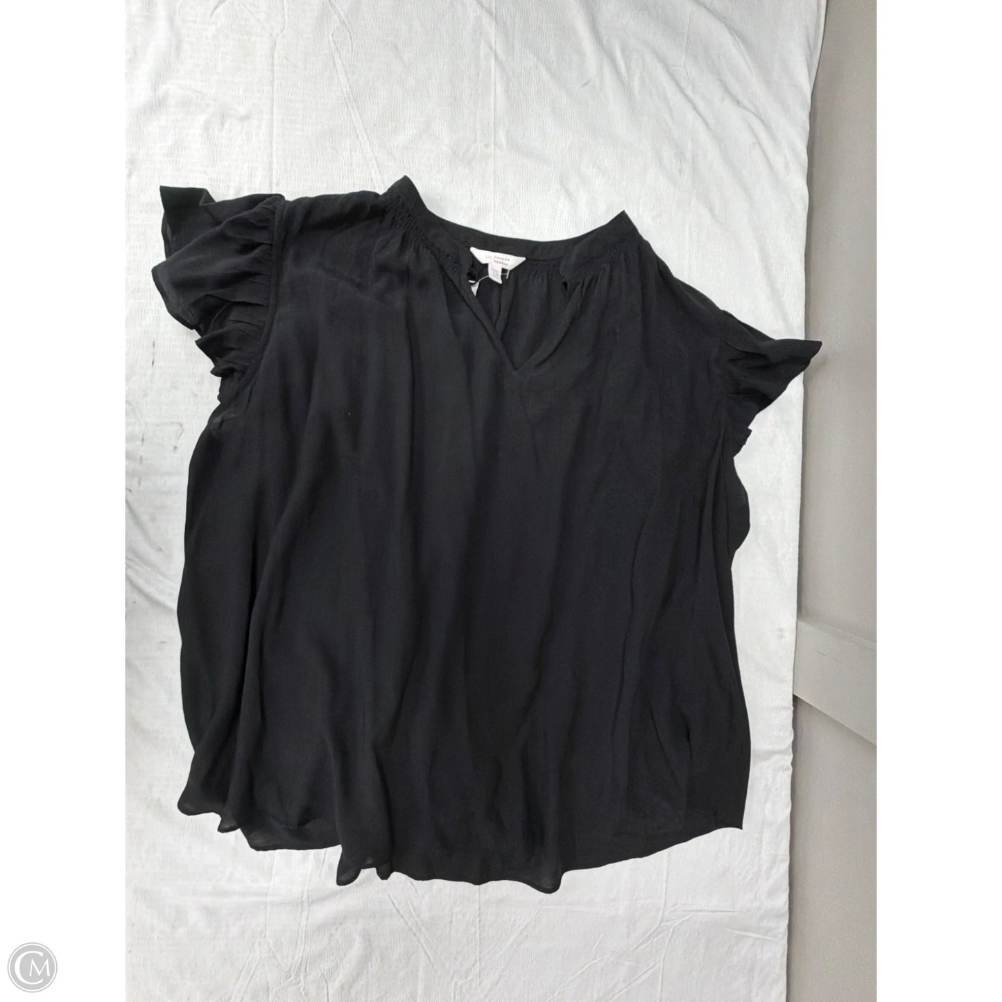 Top Short Sleeve By Lc Lauren Conrad In Black, Size: 3x