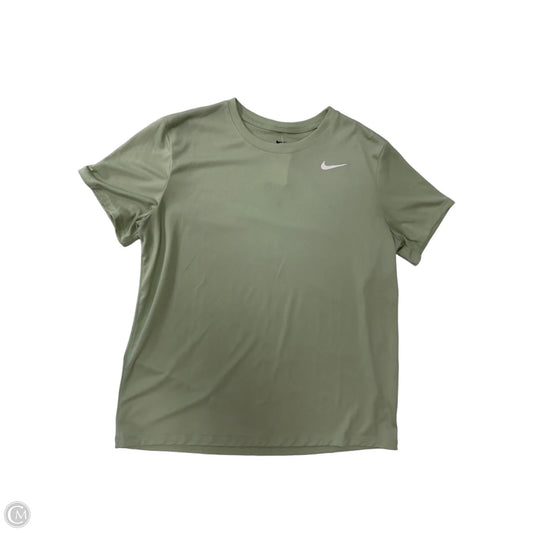 Athletic Top Short Sleeve By Nike Apparel In Green, Size: M