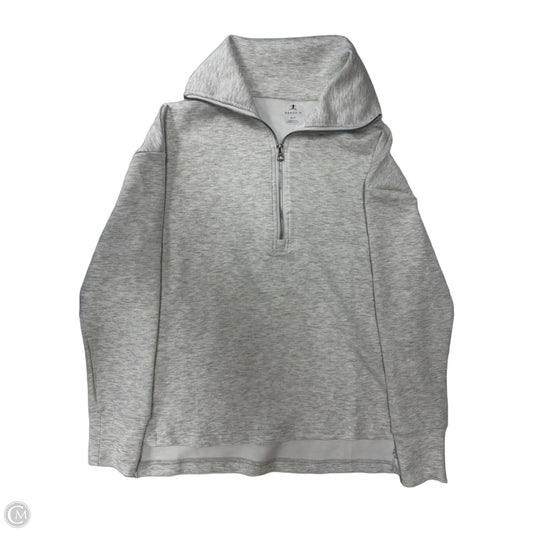 Athletic Sweatshirt Collar By Danskin In Grey & White, Size: S