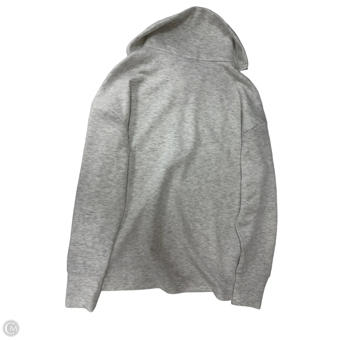 Athletic Sweatshirt Collar By Danskin In Grey & White, Size: S