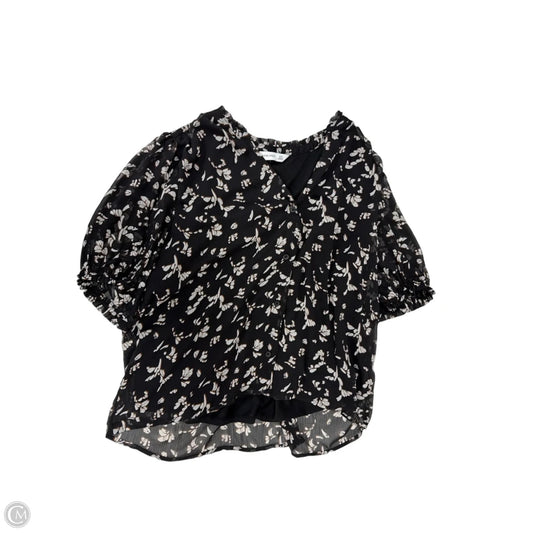 Top Short Sleeve By Nine West Apparel In Black & White, Size: 2x