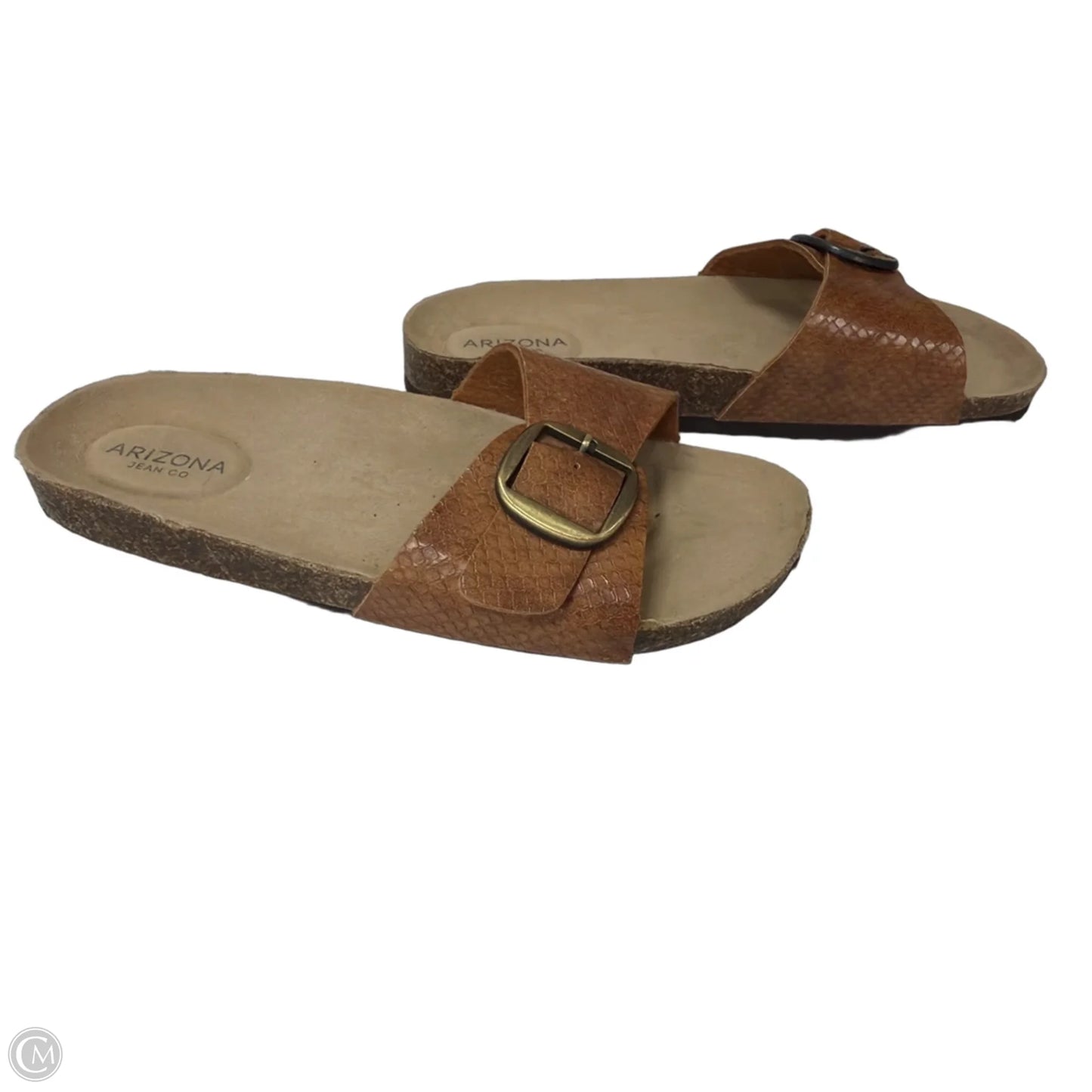 Sandals Flats By Clothes Mentor In Brown, Size: 9