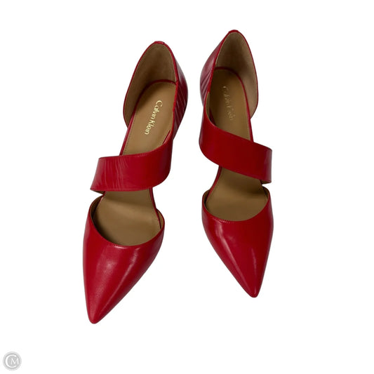 Shoes Heels Stiletto By Calvin Klein In Red, Size: 9.5