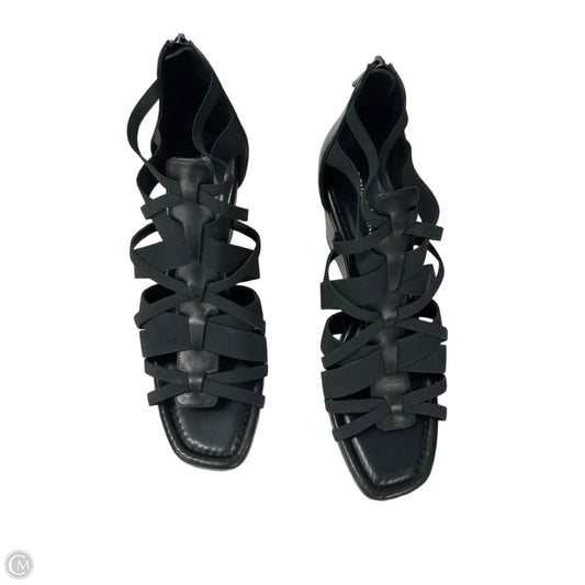 Sandals Heels Wedge By Donald Pliner In Black, Size: 9.5