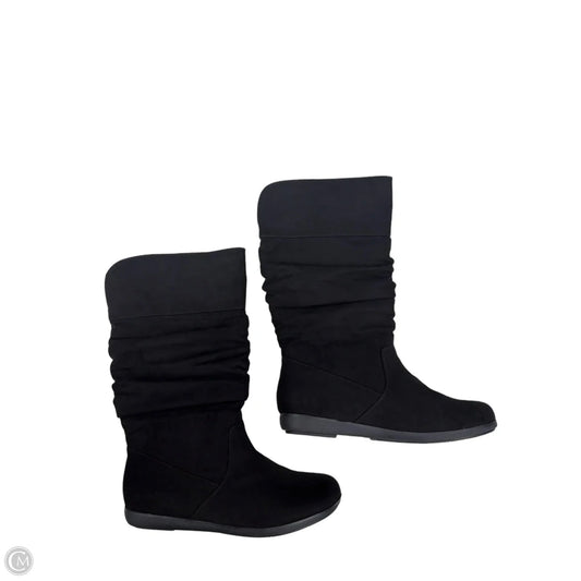 Boots Knee Flats By Clothes Mentor In Black, Size: 8