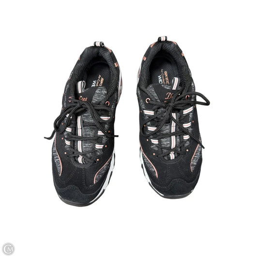 Shoes Athletic By Skechers In Black & Grey, Size: 8