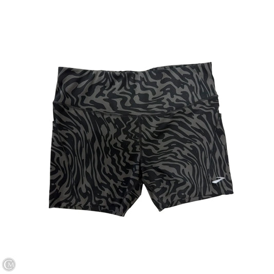 Athletic Shorts By Brooks In Black & Grey, Size: L