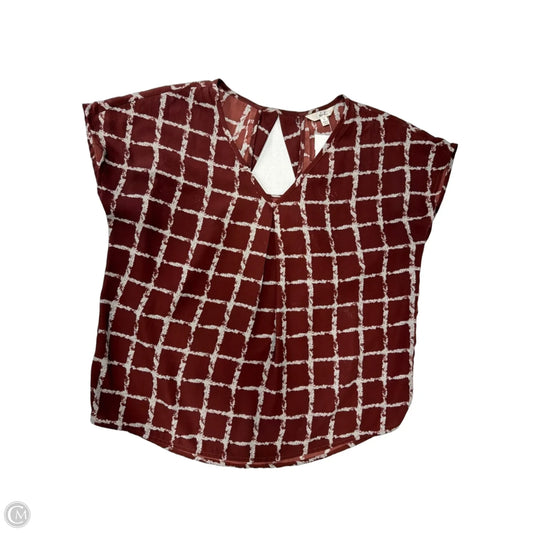 Top Short Sleeve By Clothes Mentor In Brown & Grey, Size: S
