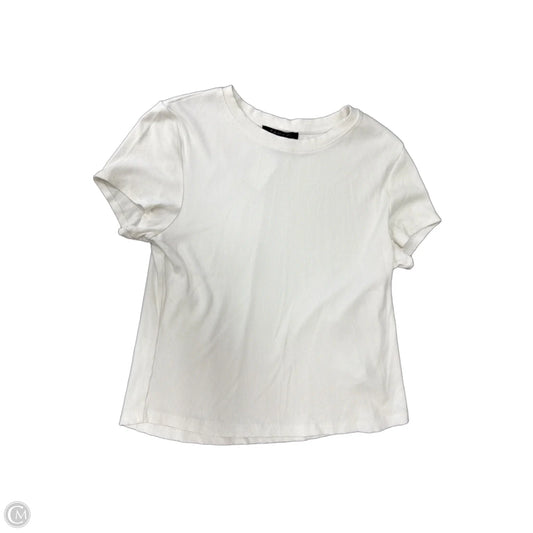 Top Short Sleeve Basic By Tahari In White, Size: Xl