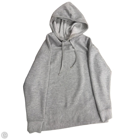 Athletic Top Long Sleeve Hoodie By Danskin In Grey, Size: S