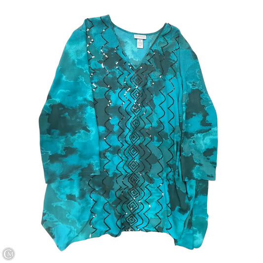 Tunic Long Sleeve By Catherines In Green, Size: 3x