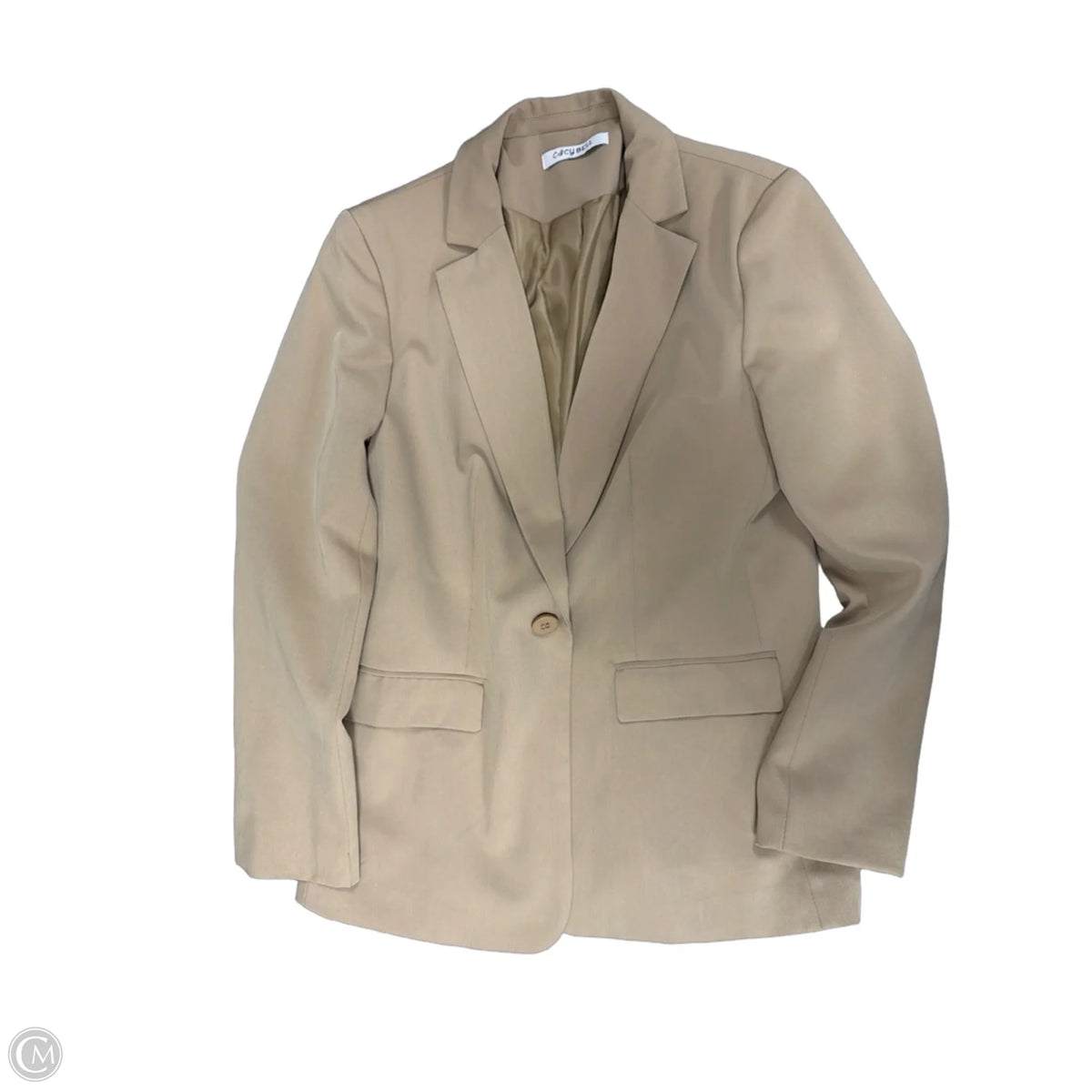 Blazer By Clothes Mentor In Tan, Size: L