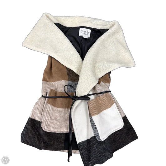 Vest Faux Fur & Sherpa By American Rag In Plaid Pattern, Size: L