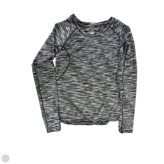 Athletic Top Long Sleeve Crewneck By Tek Gear In Black & White, Size: M