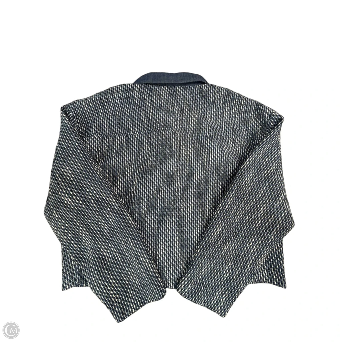 Jacket Denim By Loft In Blue & White, Size: Xl