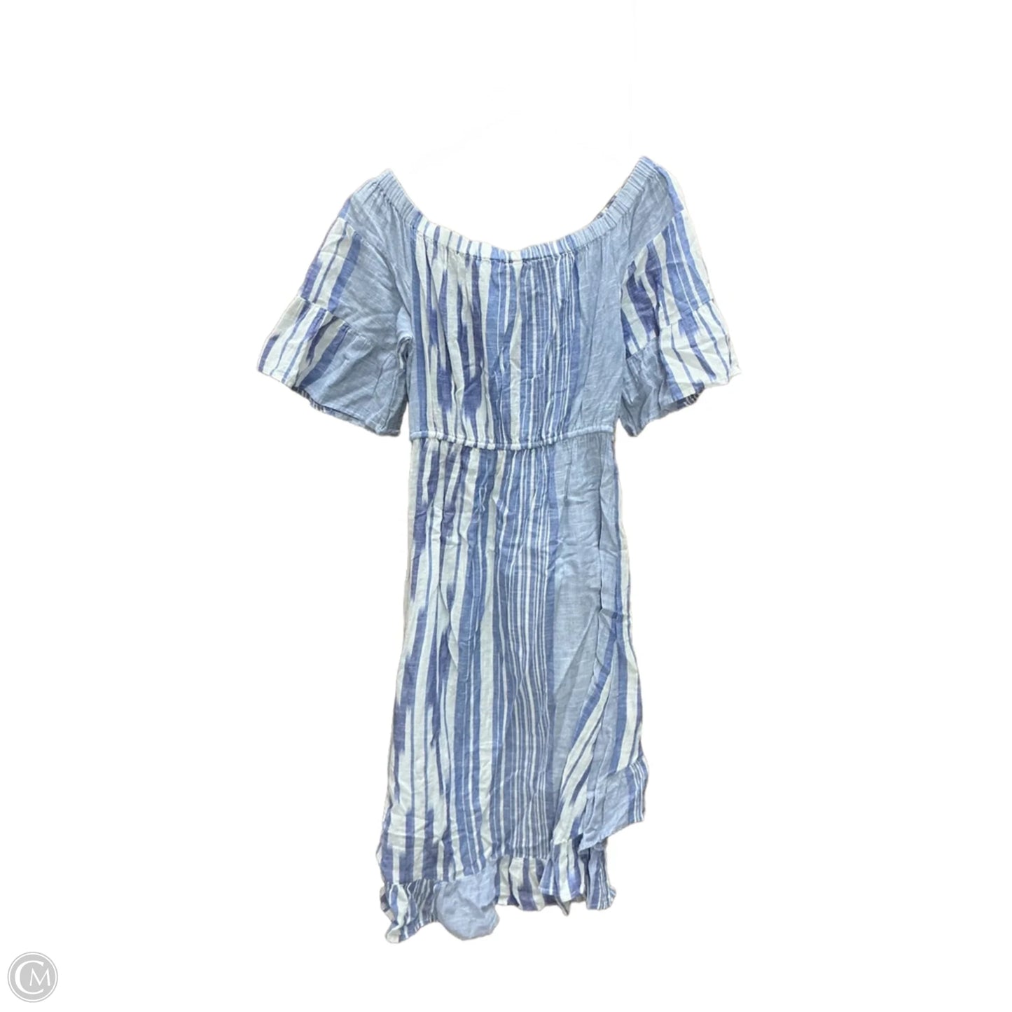 Dress Casual Midi By Blue Island In Blue & White, Size: M