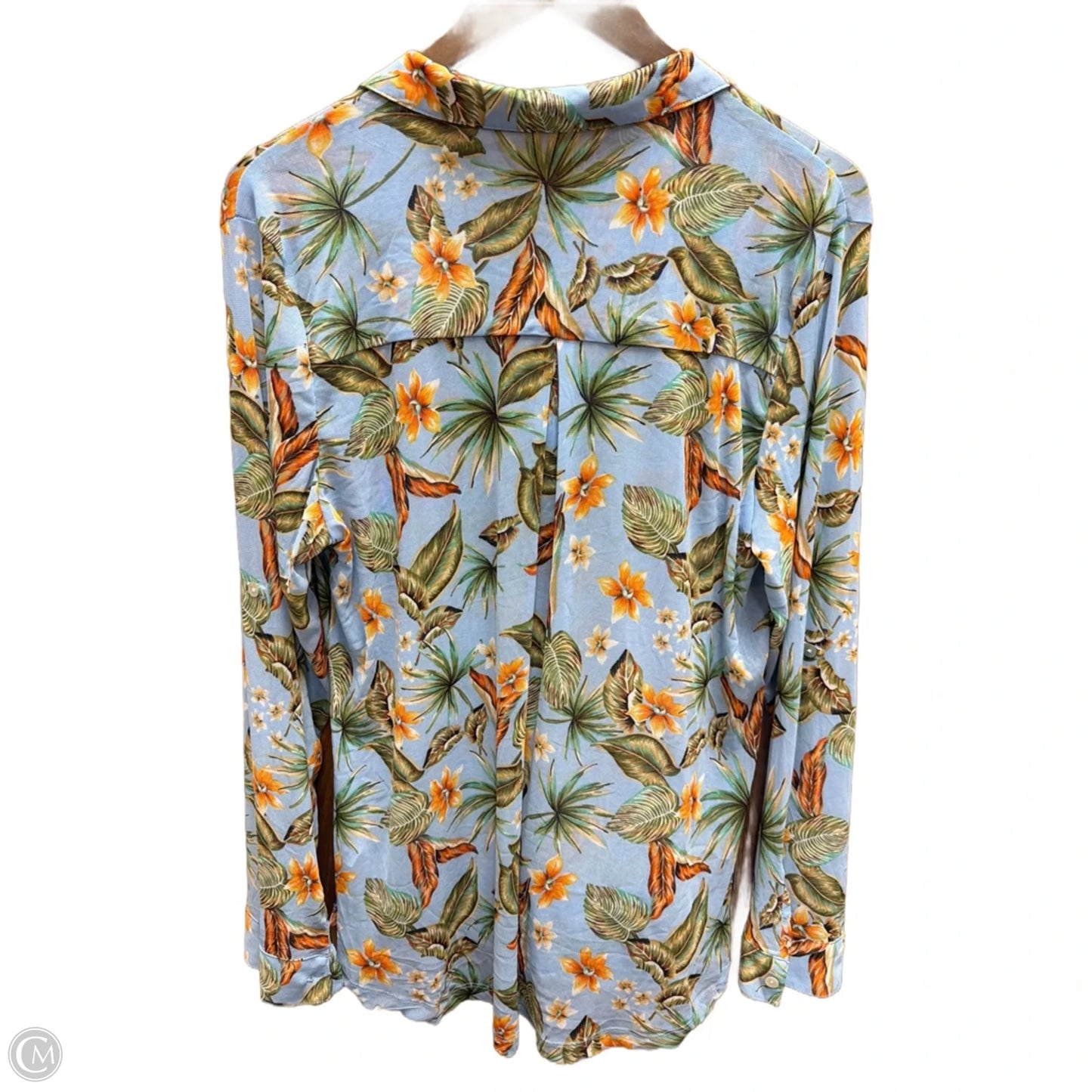 dna couture Top Long Sleeve By Clothes Mentor In Tropical Print, Size: 3x