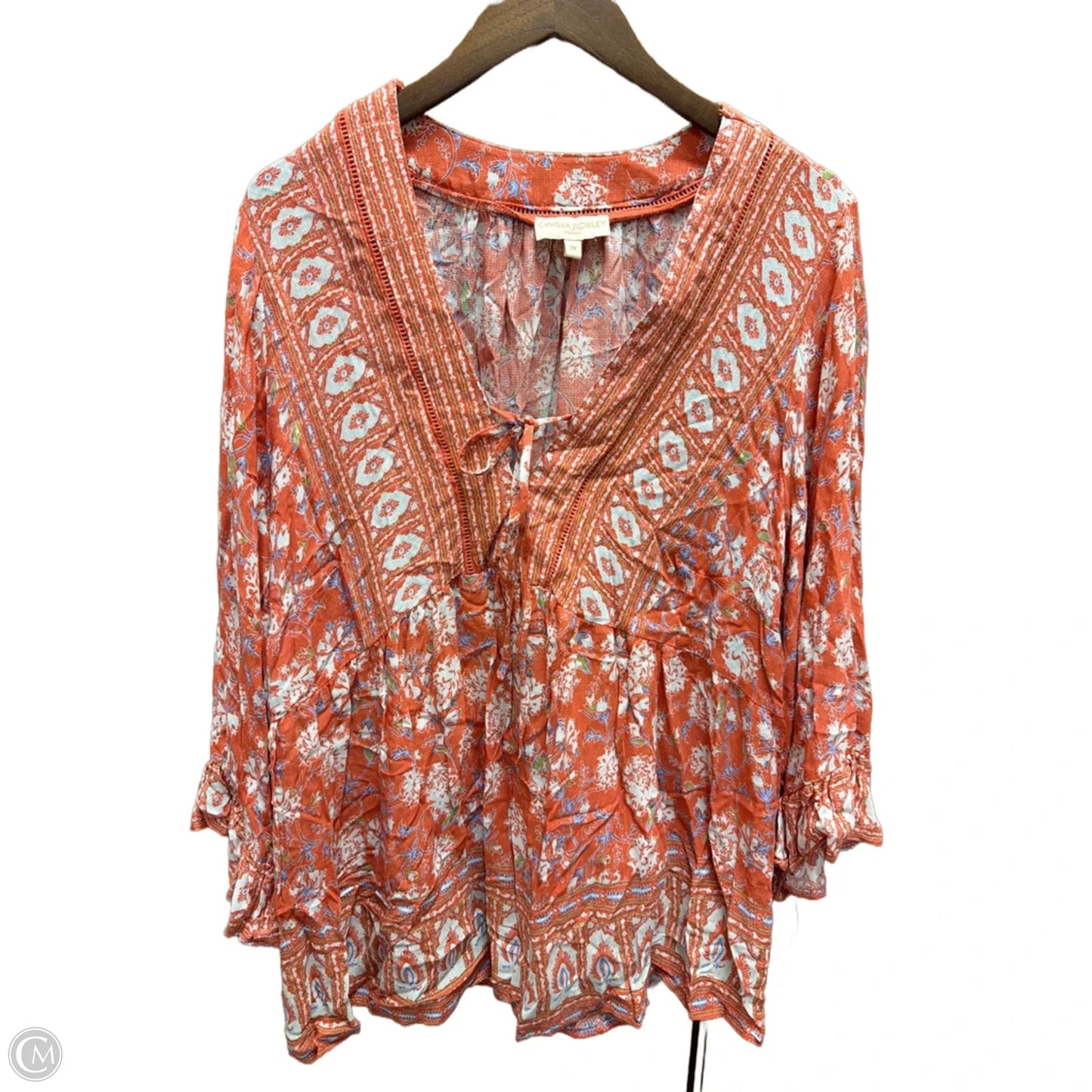Top Long Sleeve By Cynthia Rowley In Orange, Size: 2x