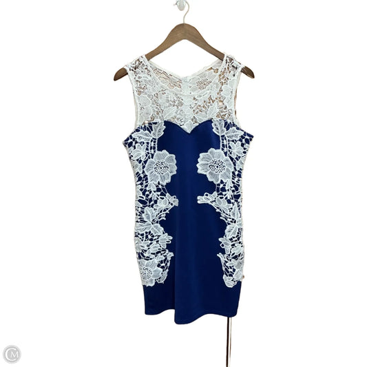 Dress Party Short By Venus In Blue & White, Size: L
