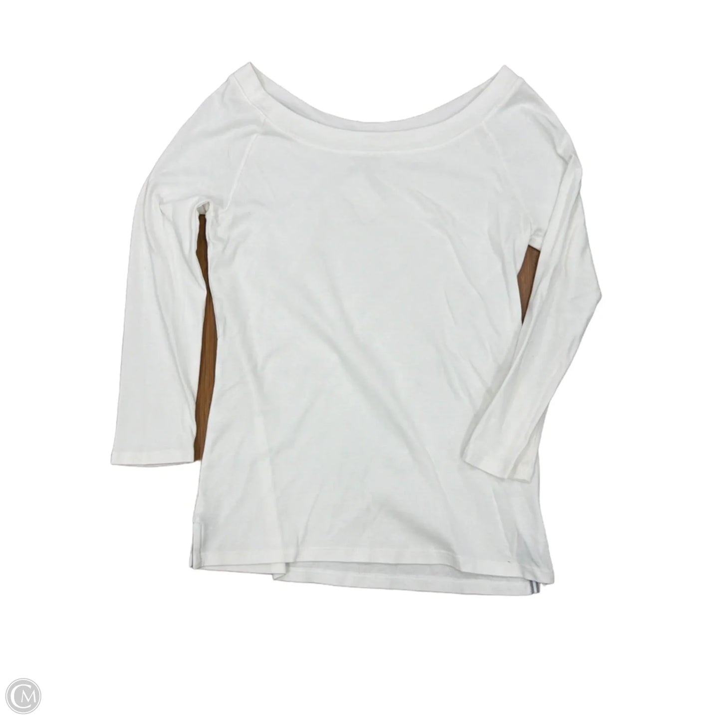 Top Long Sleeve Basic By Talbots In White, Size: Xs
