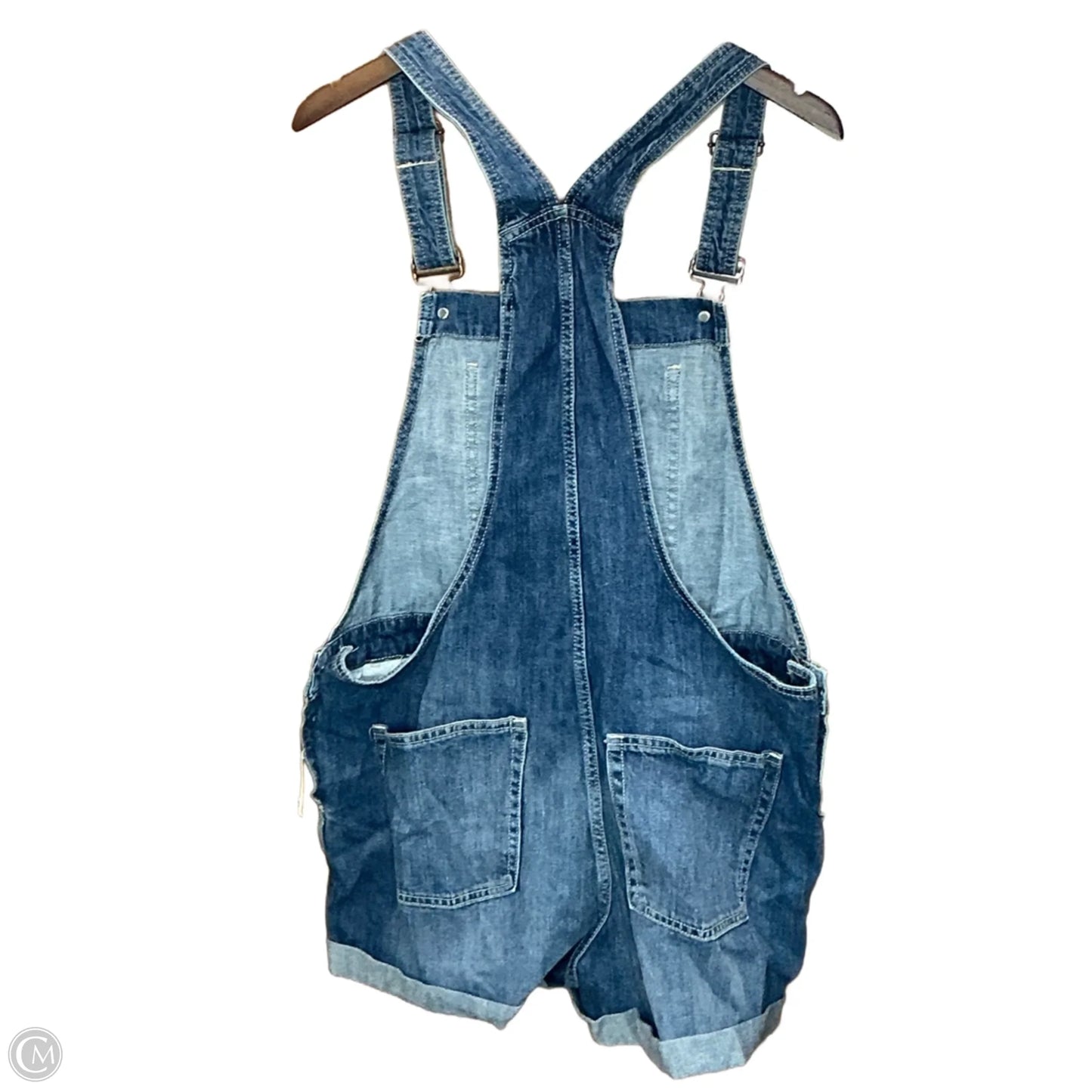 Shortalls By Gap In Blue Denim, Size: Xl