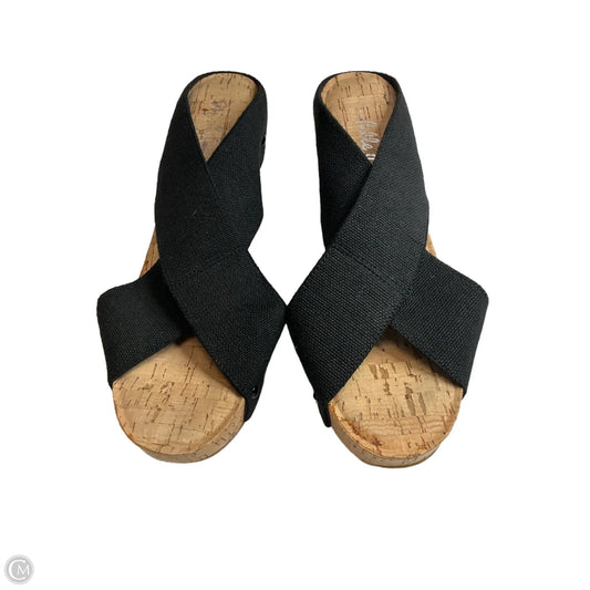 Sandals Heels Wedge By Michelle D. In Black & Brown, Size: 8