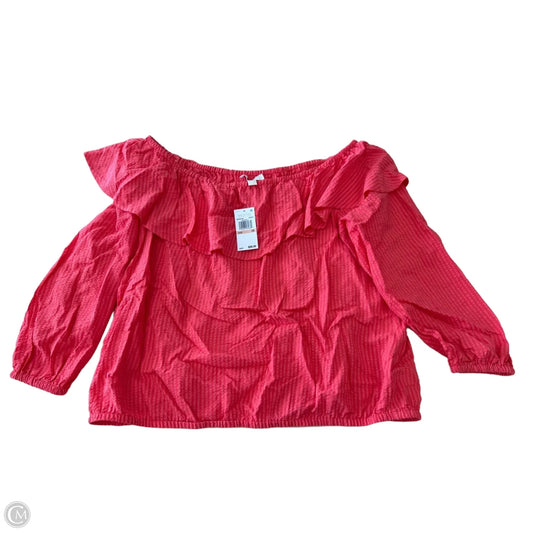 Top Long Sleeve By Michael By Michael Kors In Orange, Size: 2x
